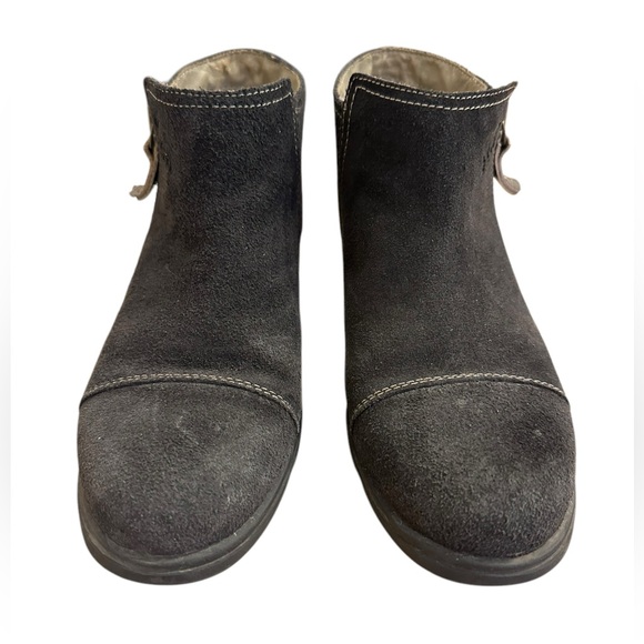 Sorel Major Low Ankle Boots Booties Black Leather Side Zip Women Size 8 B19 - Picture 2 of 10